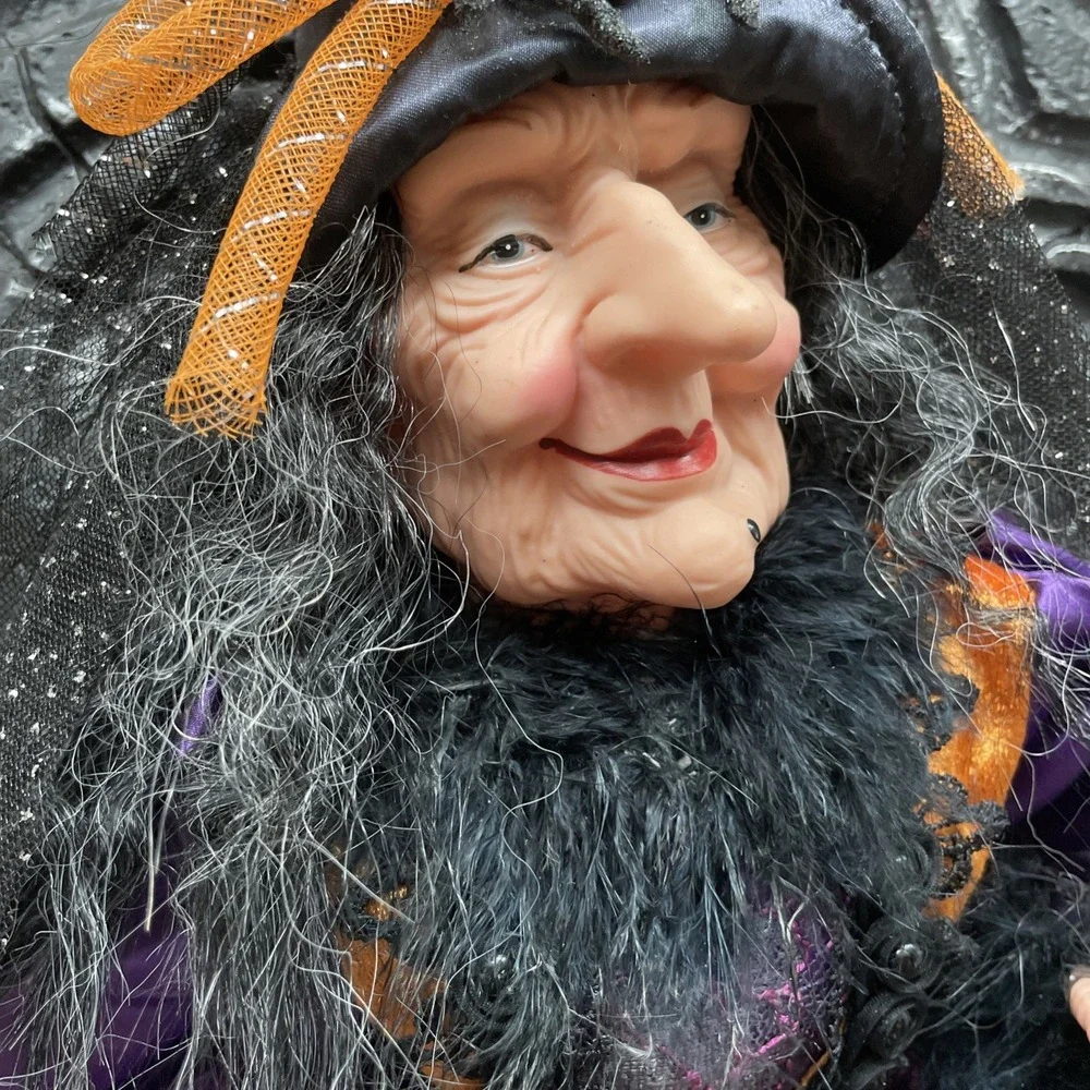 Large Gravestone Witch Boom Spider Door Greeter Halloween Decor 24